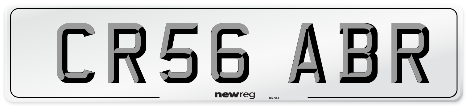 CR56 ABR Number Plate from New Reg